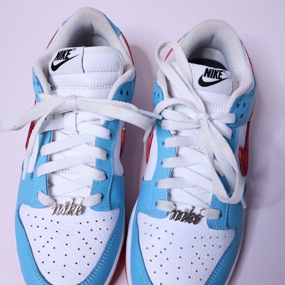 NIKE Dunk Low Unlocked by You Custom Red White Blue Low Cut Casual Men's 7 - Picture 6 of 10